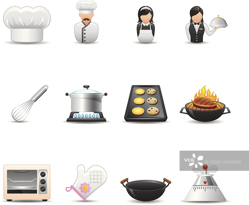 烹饪与餐饮图标合集|优雅系列图片素材