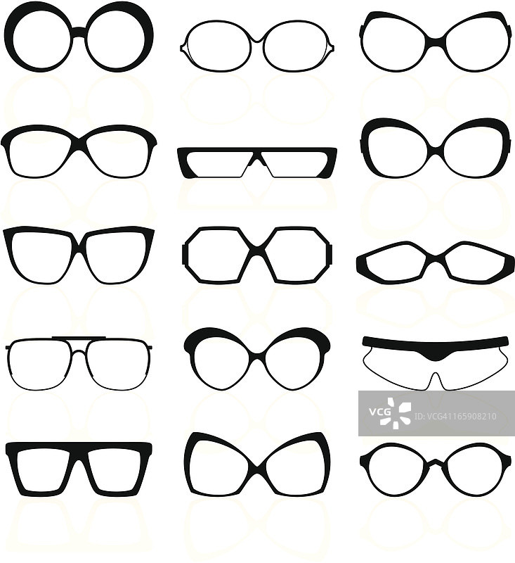 眼镜轮廓图片素材