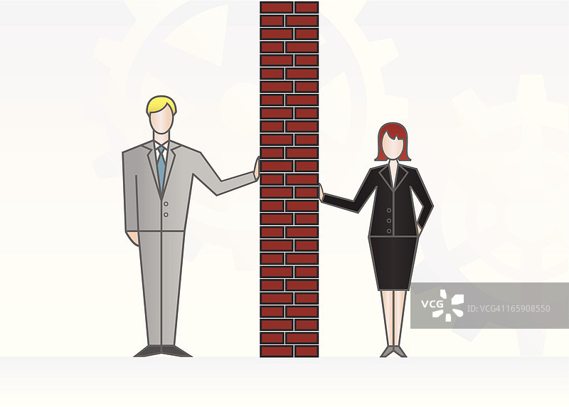 商人之间的墙壁图片素材