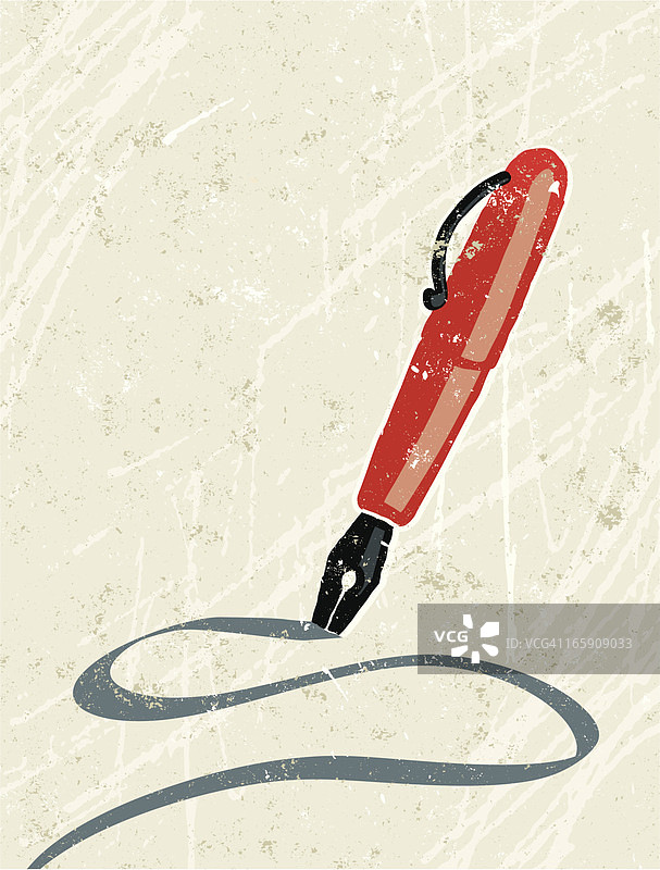 钢笔书写线条图片素材