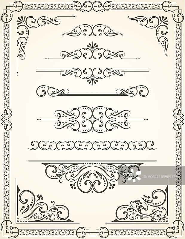 矢量卷轴和空白证书图片素材