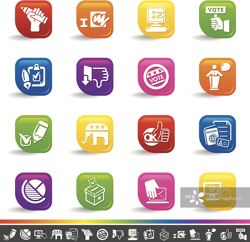 选举图标 | 彩虹系列图片素材