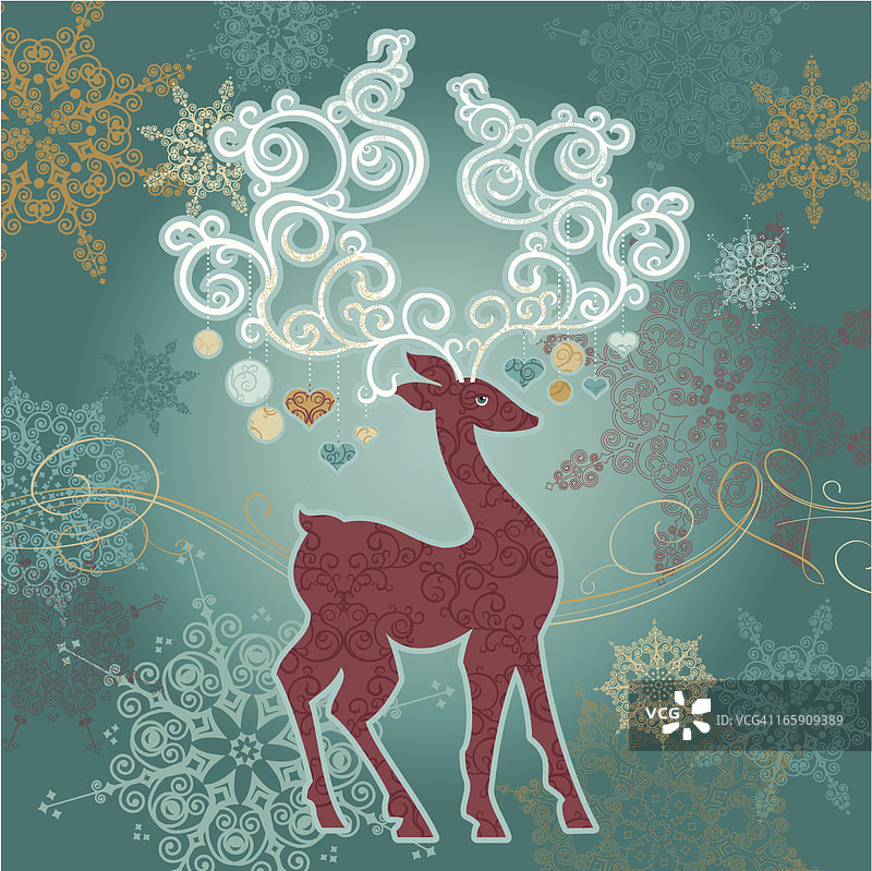 圣诞驯鹿图片素材