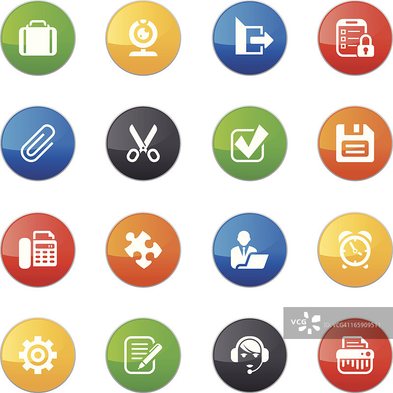 商业图标集 - 贴纸系列图片素材