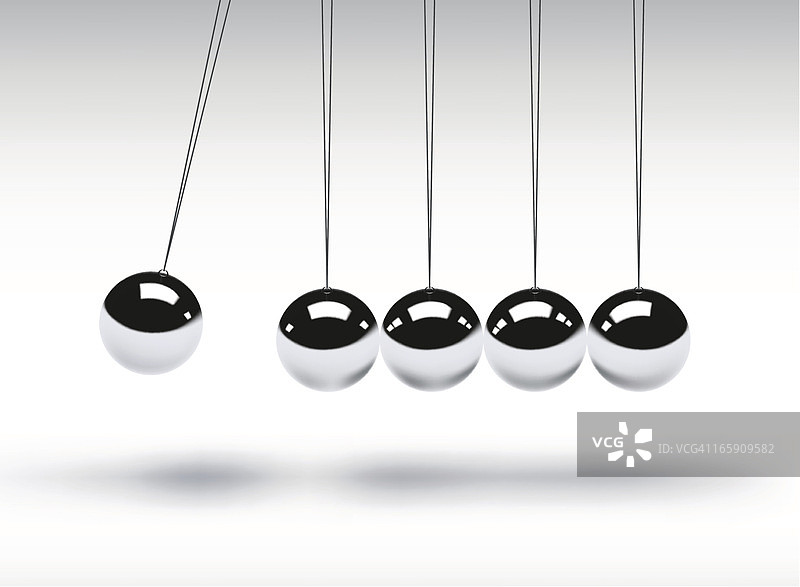 牛顿摆：平衡球演示图片素材