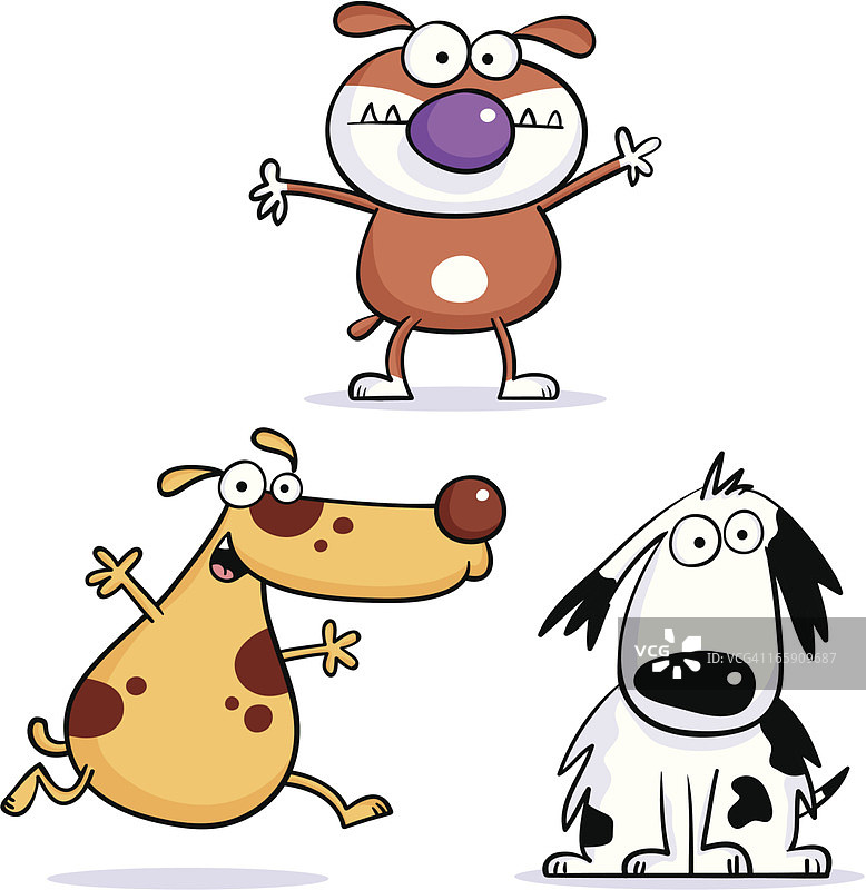 可爱的小狗们图片素材