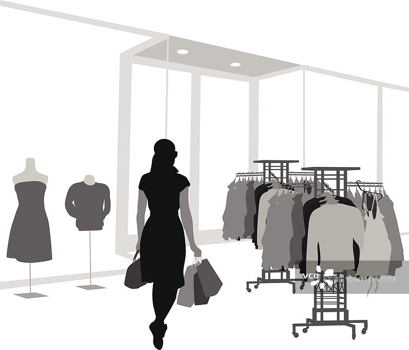 服装促销矢量剪影图片素材