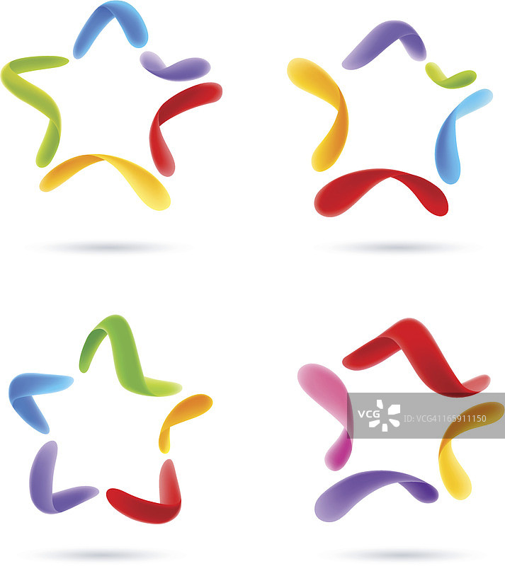 设计元素：彩色星星图片素材