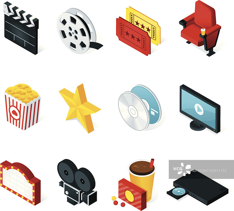 2.5D电影图标图片素材