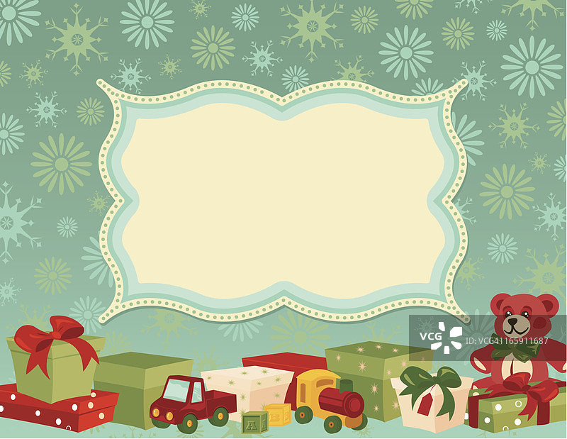 圣诞礼物藏书票图片素材