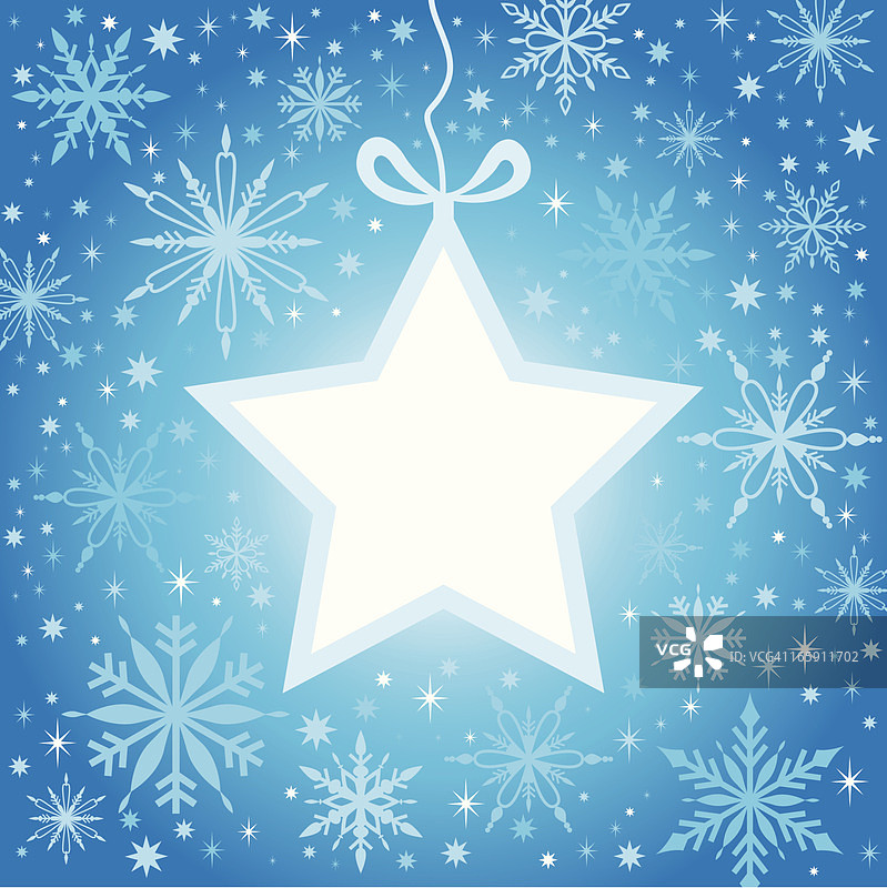 圣诞星和雪花图片素材