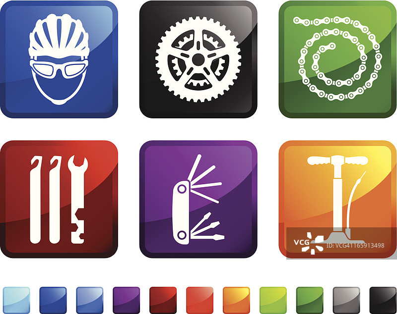 自行车零件维修免版税矢量图标贴纸图片素材