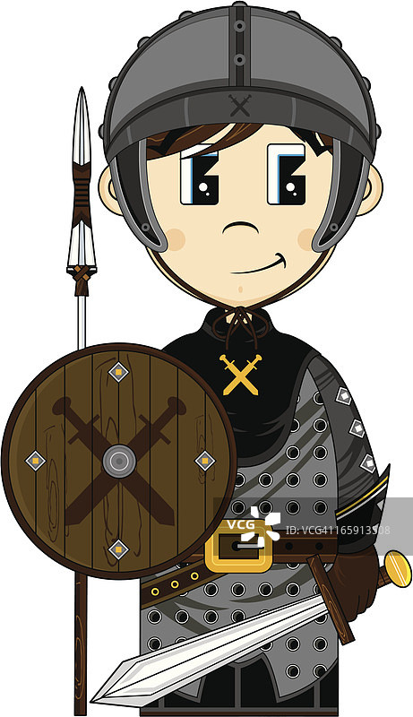 可爱的中世纪士兵图片素材