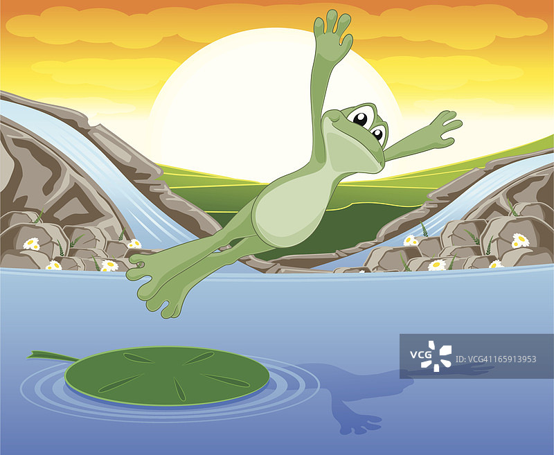 跳跃的青蛙！图片素材