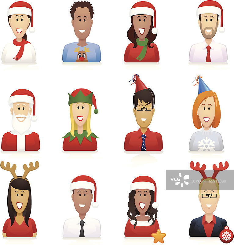 圣诞节人物图标图片素材