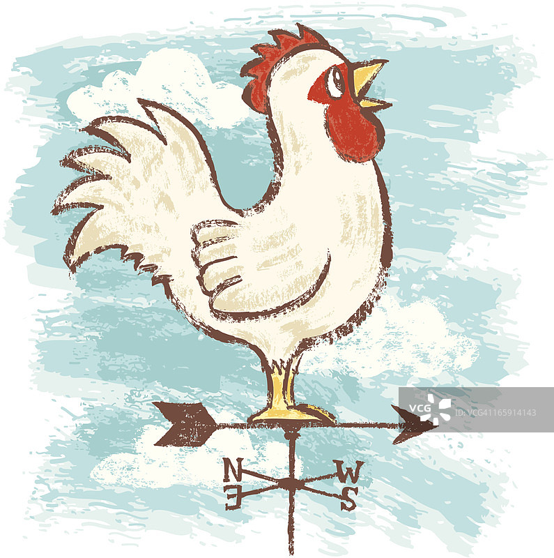 鸡和风向标图片素材