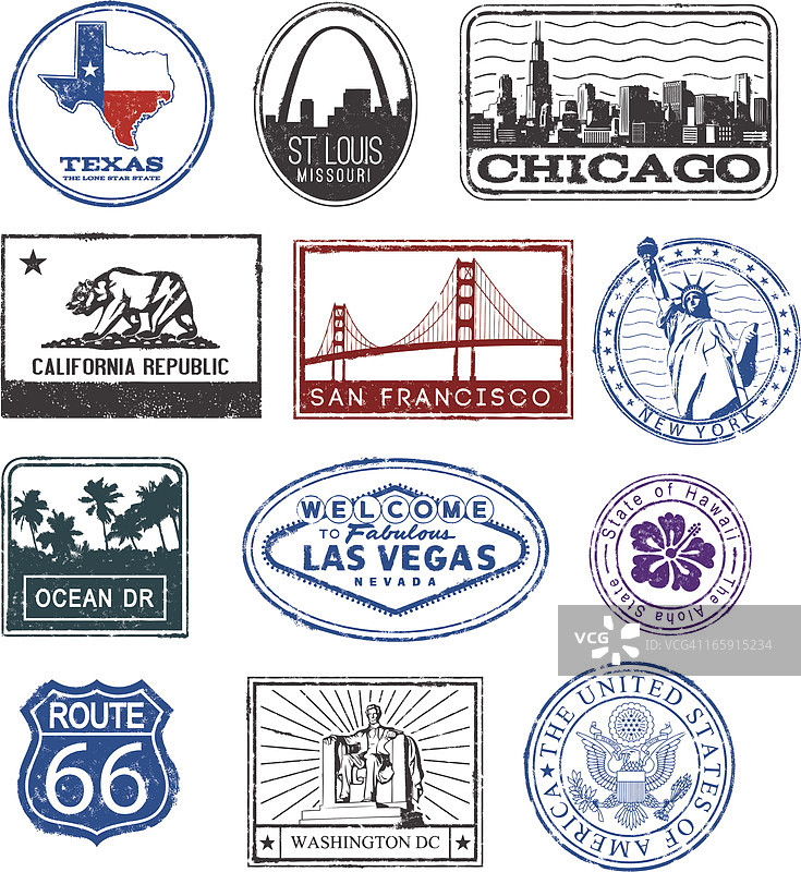 美国橡胶印章图片素材