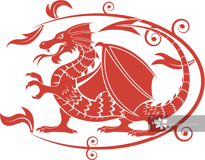红色龙图片素材