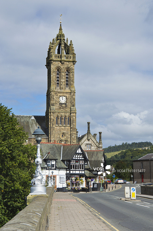 皮布尔斯 Tweed河上的桥梁图片素材