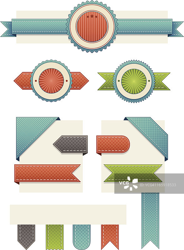 丝带元素合集图片素材