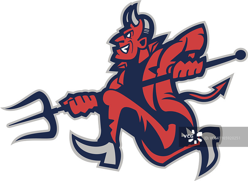 奔跑的恶魔吉祥物图片素材