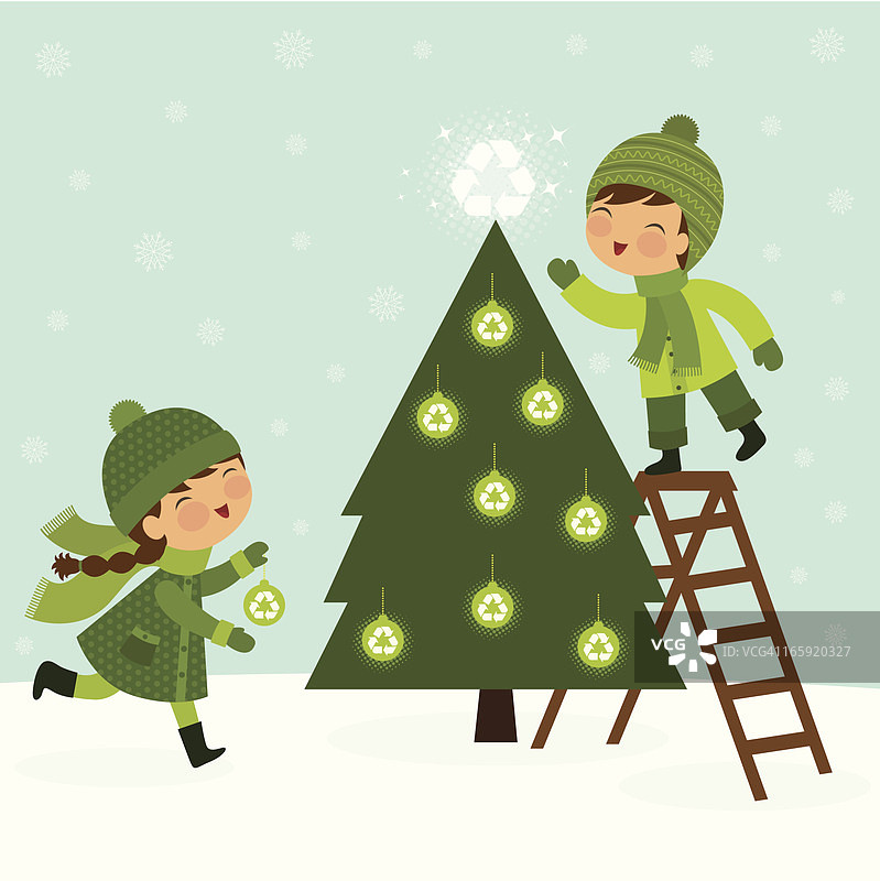 绿色圣诞树图片素材