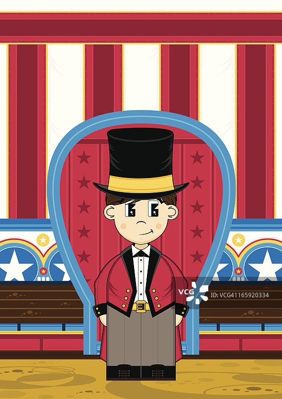 帐篷里可爱的马戏团领班图片素材