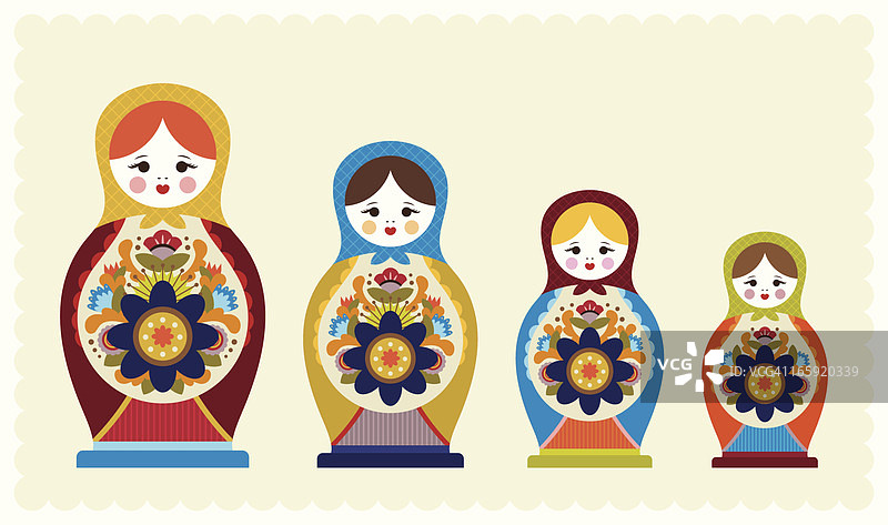 花卉套娃图片素材