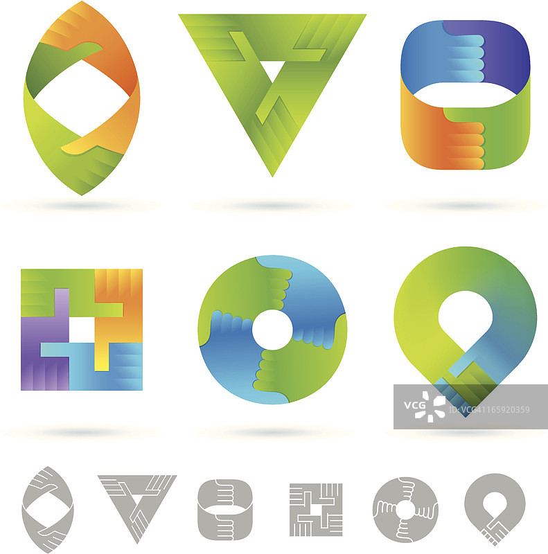 握手矢量设计元素图片素材