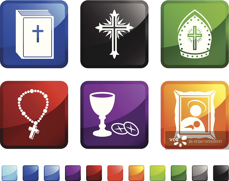 彩色宗教电脑贴纸图片素材