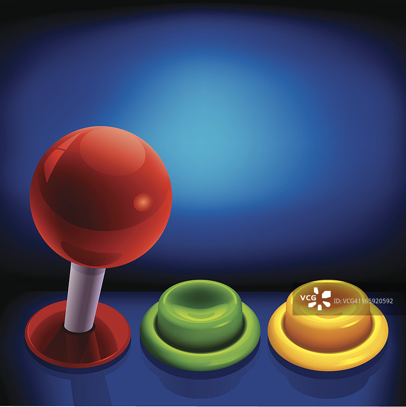 街机游戏操纵杆和按钮图片素材