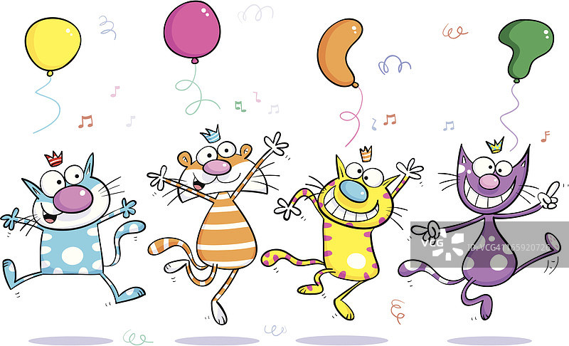 跳舞的猫图片素材