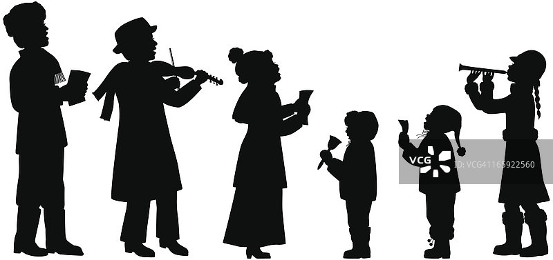 节日音乐家剪影图片素材