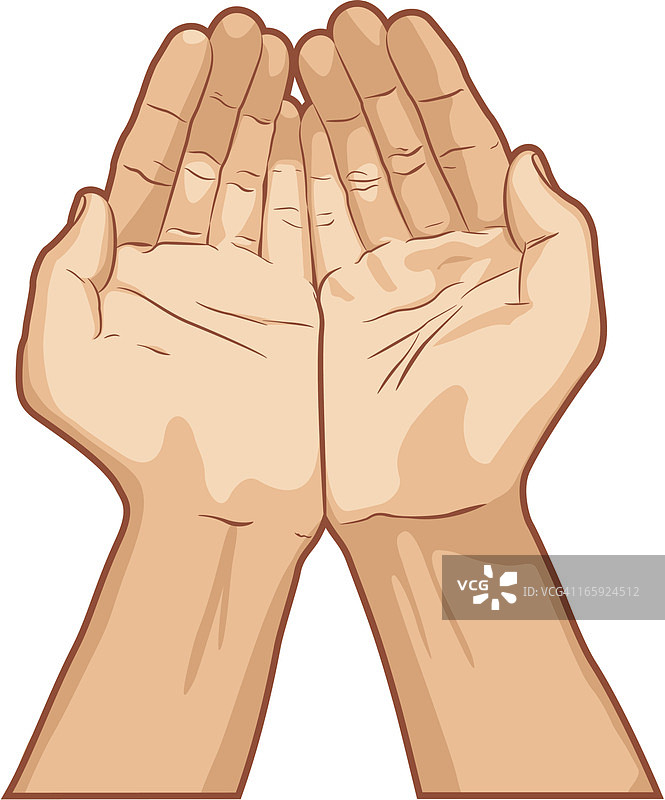 双手合十的手势图片素材