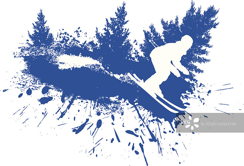 滑雪Grunge风图片素材