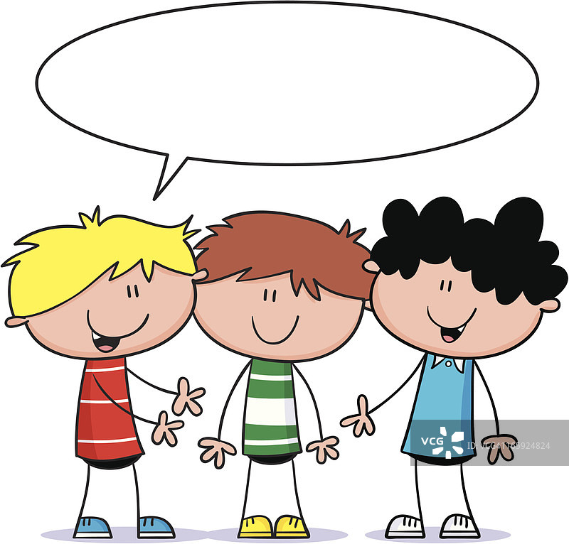 男孩交谈图片素材