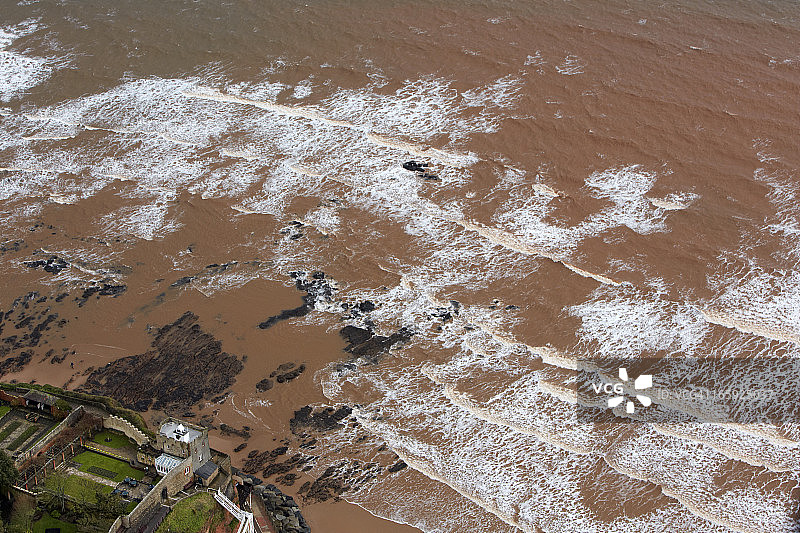 锡德茅斯鸟瞰图图片素材