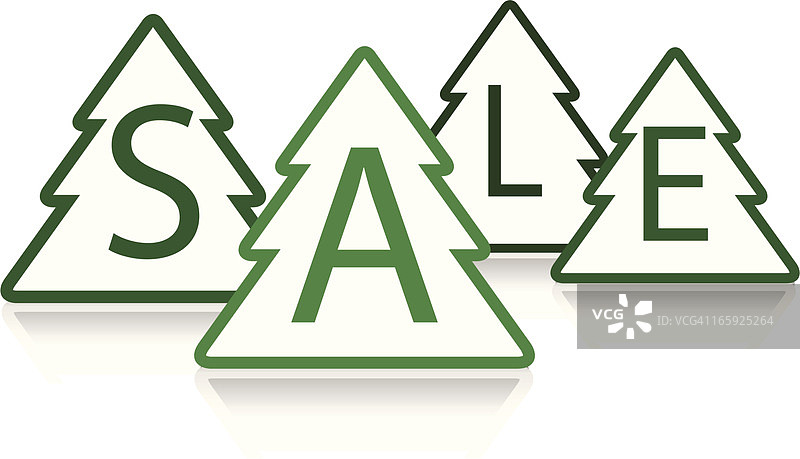 圣诞树促销标志图片素材