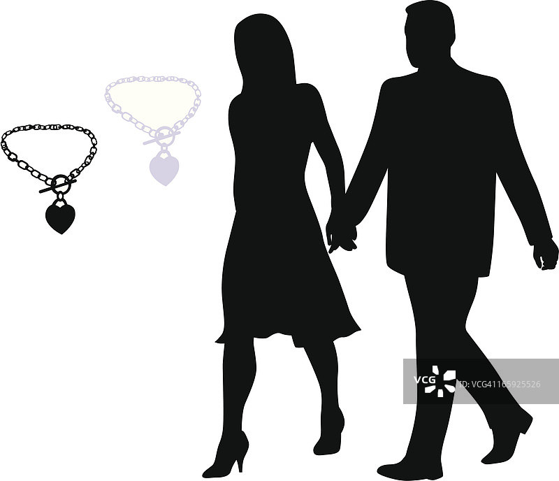 爱心矢量轮廓剪影图片素材