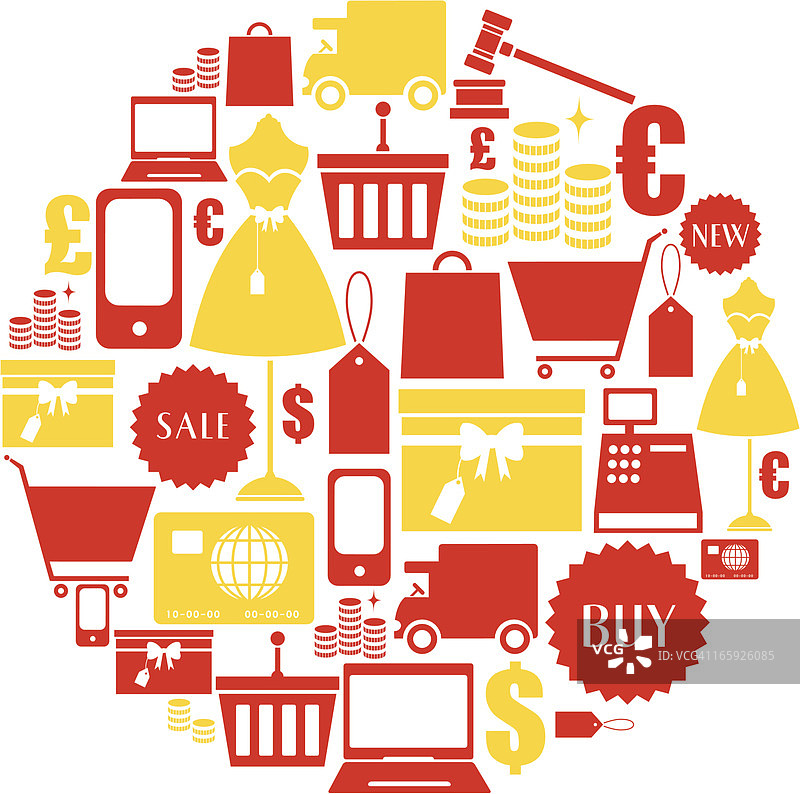 购物图标集图片素材