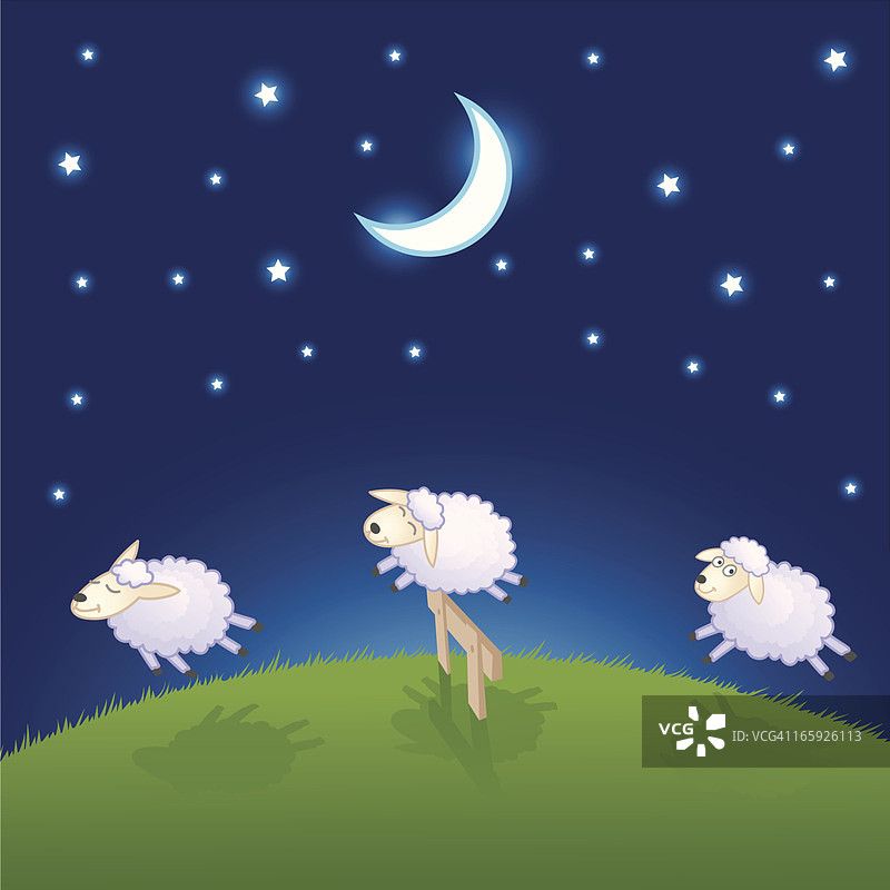 绵羊跳过栅栏图片素材