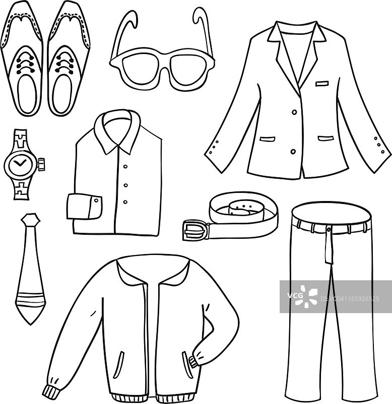 黑白男士时尚图片素材