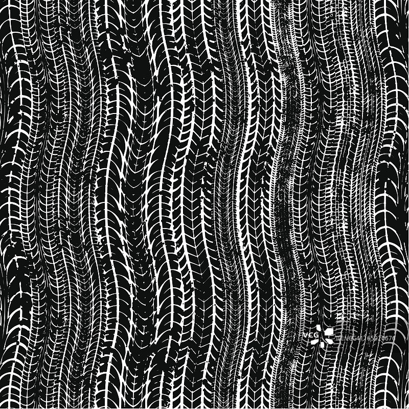 轮胎痕迹无缝背景图片素材