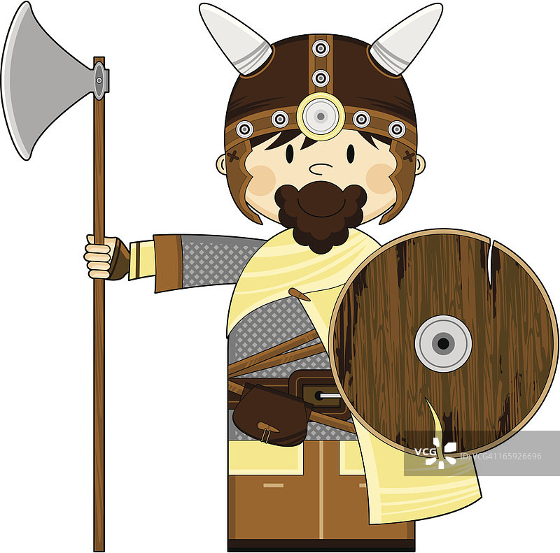 可爱维京勇士图片素材