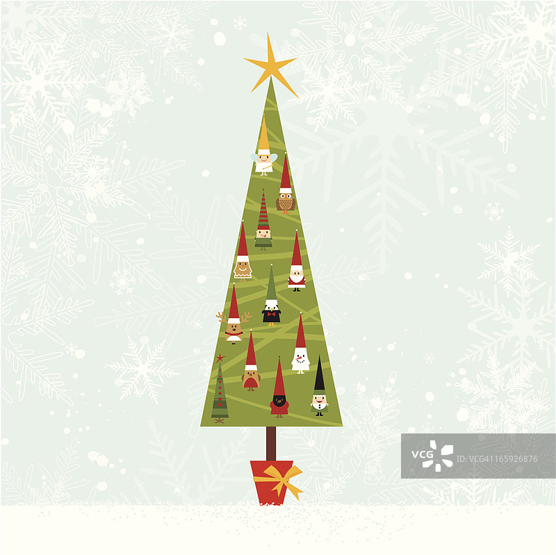 带装饰品的圣诞树图片素材