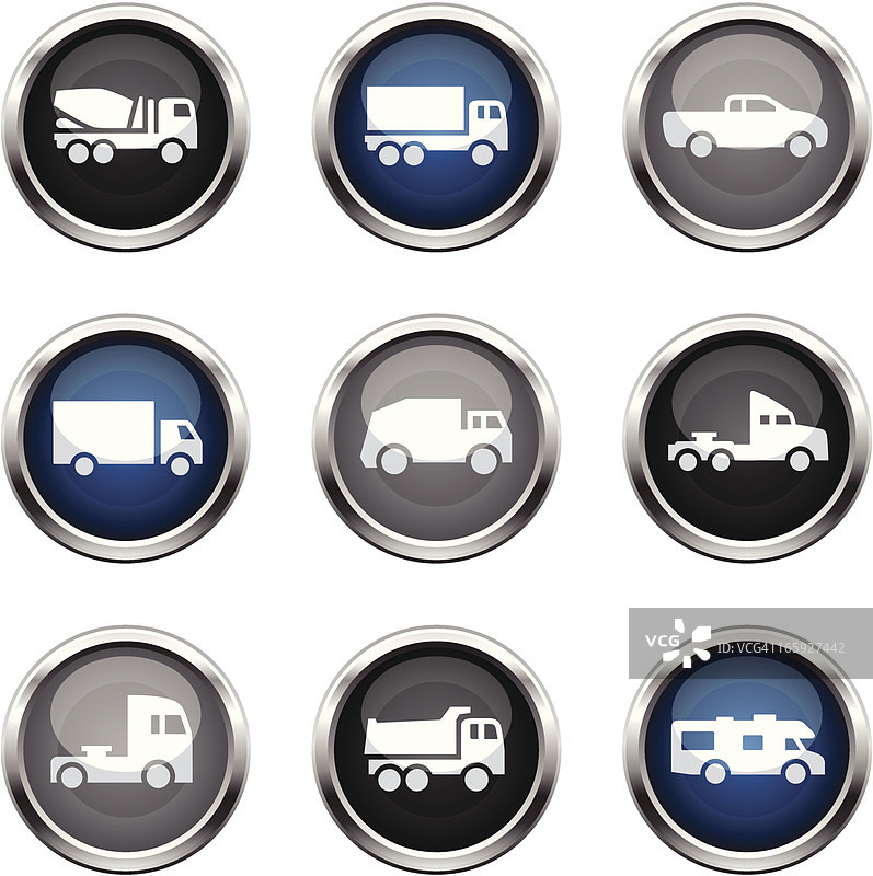 超光泽图标 - 卡通卡车图片素材