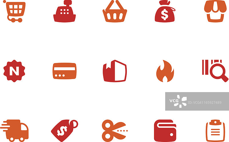 购物图标集|珊瑚系列图片素材