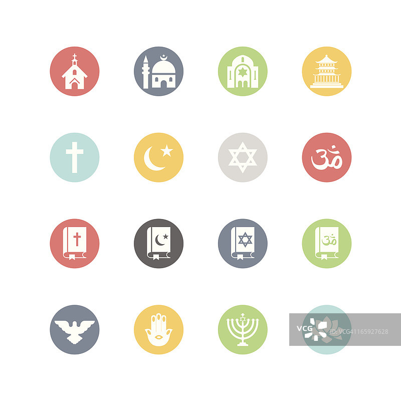 宗教图标：简约风格图片素材