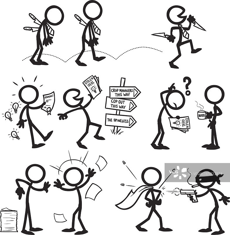 火柴人对抗图片素材