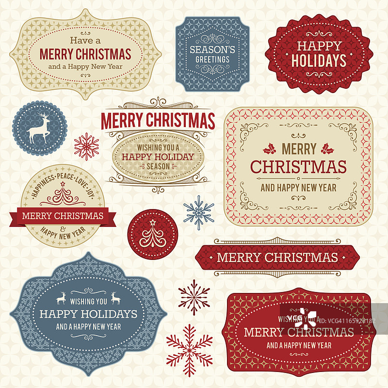 圣诞节标签图片素材